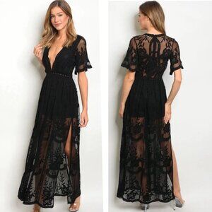 lace and glitter wedding dress FREYA / Fitted Glitter Wedding Dress with Gorgeous Flowers